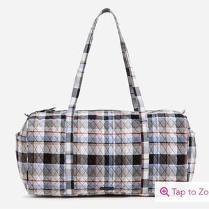 Vera Bradley Large Traveler Duffel In Perfectly Plaid